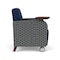Lesro Siena Guest Chair w/ Swivel Tablet and Walnut Legs, MD Ink Back, MD Ink Seat, RS Echo Panels SN1101 - alternate 3